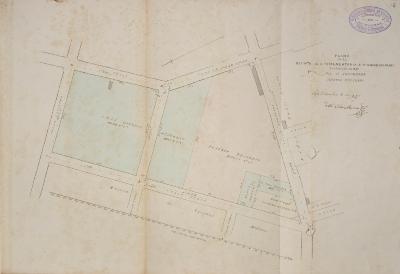 "Plano de la Quinta de la testamentaria de Dn Ramon Bejarano levantado en 1857 por el agrimensor Marcos Chiclana"